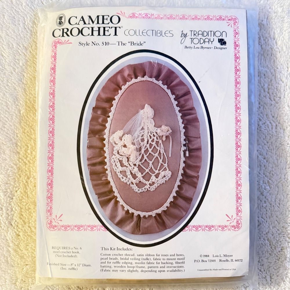 Vintage 1984 Cameo Crochet Collectibles The Bride Kit No 510 Tradition Today